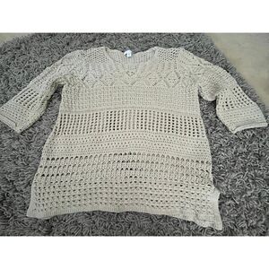 J. Jill Crochet Knit Sweater